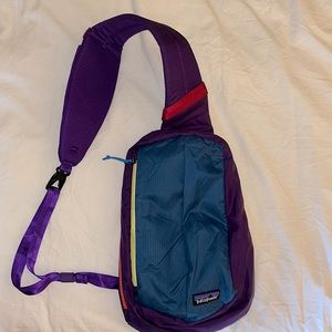 Patagonia Black Hole Sling 8L Purple and Teal